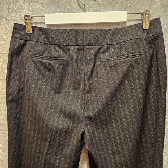 Semantiks Suit Womens 12 Gray Stripes 2 Button notched Jacket Straight Leg Caree - Picture 12 of 16